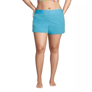 Women's Plus Size 3" Quick Dry Elastic Waist Board Shorts Swim Cover-up (AW) - Picture 1 of 15