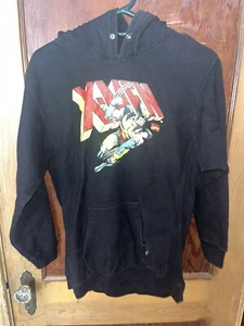 Vintage Y2k Wolverine Marvel Comics Hoodie Youth XL Black Hero - Picture 1 of 6
