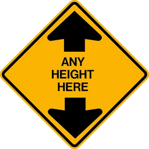 Custom Clearance Height Sign 24"x24" 30"X30" or 36"X36" 3M Grade Reflective Sign - Picture 1 of 6