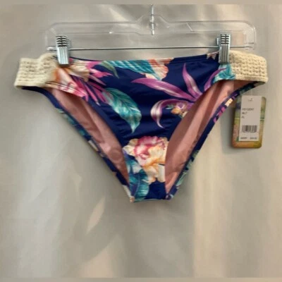 Parte inferior de natación de bikini Hobie azul floral XL NUEVO CON ETIQUETAS Foto 1 de 4