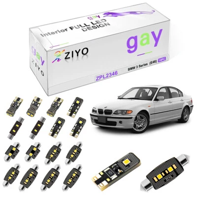 Kit de luces interiores LED blancas 16 piezas para BMW Serie 3 E46 6 cilindros 1999-2005 Foto 1 de 4