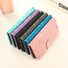 Solid Color Embossing PU Leather Flip Wallet Case Cover for Samsung S24 S23 Plus