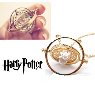 COLLANA CIONDOLO HARRY POTTER GIRATEMPO HERMIONE TIME TURNER - SPEDIZIONE RAPIDA - Immagine 1 di 4