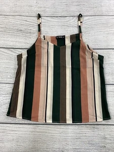 Shein gestreiftes Spaghettiträger-Top Damen Größe Large Freizeit-/Business-Top – NEU - Bild 1 von 6
