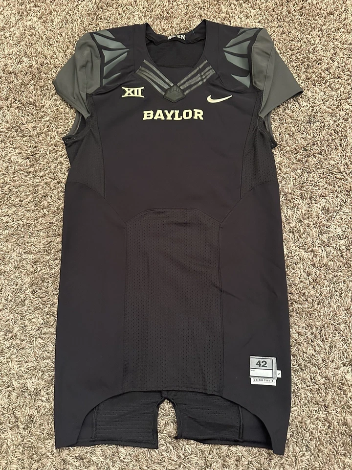Nike Baylor Bears University Team Issued Football Jersey Black/Gold Size 42 - Image 1 of 3