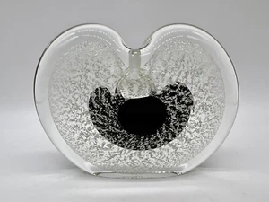 VTG Nourot 1996 Art Glass Black Controlled Bubbles Perfume Bottle No Stopper - Picture 1 of 11