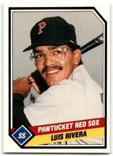 1989 CMC Pawtucket Red Sox Luis Rivera Pawtucket Red Sox #20