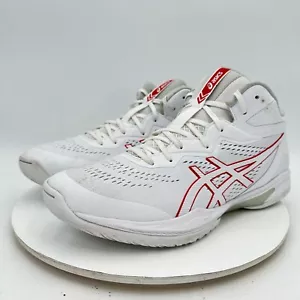Asics Gel Hoop V15 Mid Men Size 11 1063A063 White Classic Red Training Shoes - Picture 1 of 13