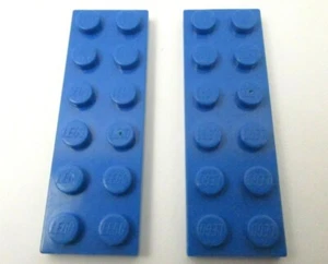 LEGO x2 Blue Plate 2x6 Réf 3795 - Imagen 1 de 1