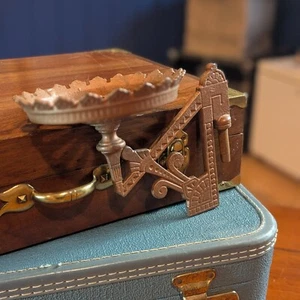 Antique Bronze Colored Cast Iron Wall Sconce for Oil Lamps (No Bracket) - Picture 1 of 5