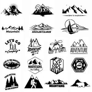 2PCS Mountains And Tree Series Car Sticker Window Vinyl Truck Laptop Wall Decal - Picture 1 of 66