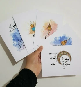 Eid Mubarak Cards including Envelopes Islamic Muslim Greeting Cards Eid Cards - Picture 1 of 2