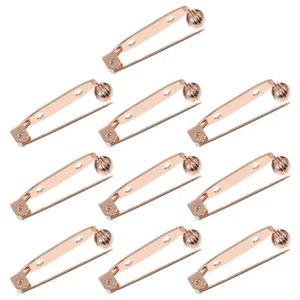 10Pcs Diy Backs Bar Brooches with Holes Pin Brooch Closures Safety Catches - Picture 1 of 12