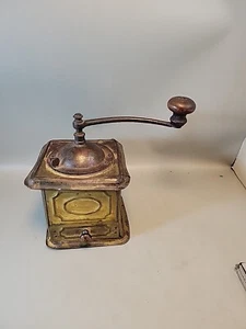 Vintage Metal Coffee Grinder Works   - Picture 1 of 6