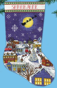 Kit de punto de cruz ~ Medias de Nochebuena Design Works #DW5197 - Imagen 1 de 3