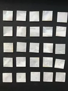 10Pcs Mother Of Pearl Shell MOP Square 20x20X1.5mm Slice Inlay Guitar Luthier - Picture 1 of 2