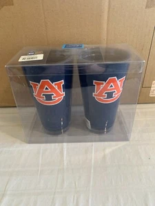 Auburn Tigers NCAA Set of 2 20oz Plastic Tumbler Cup Duck House - Picture 1 of 2