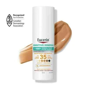Eucerin Senstive Mineral Face Sunscreen Lotion Sun Tinted SPF35 50ml LONG EXP. - Picture 1 of 3
