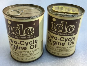 (2) NOS VTG Idc Zweitakt-Motoröl 4 Unzen Metalldosen Inertia Dynamics Corp - Bild 1 von 9
