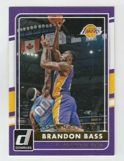 Brandon Bass 2015-16 DONRUSS GOLD PARALLEL # 05/49 LOS ANGELES LAKERS - Image 1 of 1