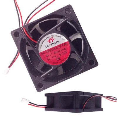 12V DC Fan 2Pin Brushless Computer Cooling Fan Dual Ball Bearing 60x60x25mm New - Image 1 of 4