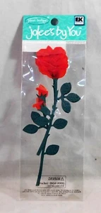 Pegatinas álbum de recortes rosa roja Jolees EK éxito flores tallo largo C009B - Imagen 1 de 1