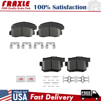 Front & Rear Premium Ceramic Brake Pads w/Hardware for 1999 2000-2004 Acura RL - Image 1 of 4