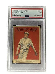 1915 Cracker Jack Earle Earl Moore #124 PSA 1 Buffalo Buffeds - Picture 1 of 4