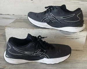 Size 9- ASICS Gel Nimbus 24 Black White - Picture 1 of 5