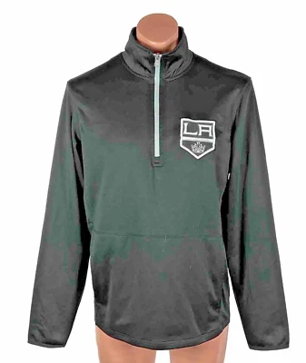 Sudadera Pullover Los Angeles Kings Para Hombre Mediana Negra 1/4 Cremallera NHL Foto 1 de 4