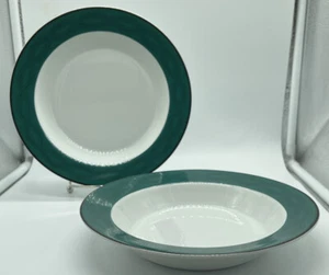 Dansk EMERALD BRAID Soup Bowl 8 3/4" Set Of Two (2) - Picture 1 of 3