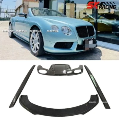 Difusor labio delantero trasero faldones laterales de fibra de carbono para Bentley Continental GT 12-14 Foto 1 de 4