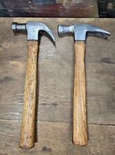 CARPENTER HAMMER LOT OF 2 Vaughan Straight Claw 16oz & Heller Curved Claw 20oz 