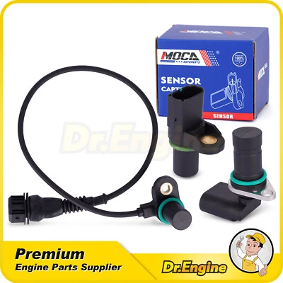 2x Árbol de levas de escape de admisión y 1x Sensor de posición del cigüeñal para BMW 330i X3 X5 Foto 1 de 4