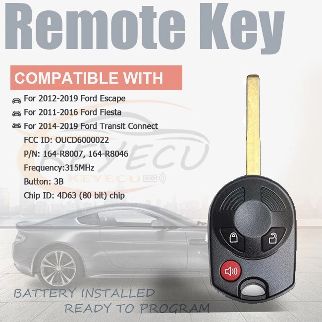 Mando a distancia con llave de entrada sin llave para Ford Fiesta Escape 2012-2019 OUCD6000022 3B Foto 1 de 4