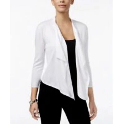 Cárdigan Thalia Sodi Boho Bordado Blanco Encaje Malla Frente Abierto Mujer Pequeño Foto 1 de 4