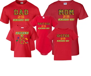 Awesome at 6 Building Block T-Shirt 6th Birthday Shirt Family Birthday Tshirts - Picture 1 of 2