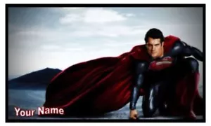 Superman Man Of Steel Personalized VINYL Checkbook Cover - Picture 1 of 4