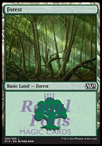 Forest #266 4x FOIL MTG M15 Core Set Basic Land MINT green - Picture 1 of 1