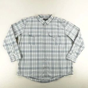 Filson Shirt Mens 2XL XXL Gray Blue Plaid Button Up Camping Hiking Outdoors Work - Picture 1 of 8