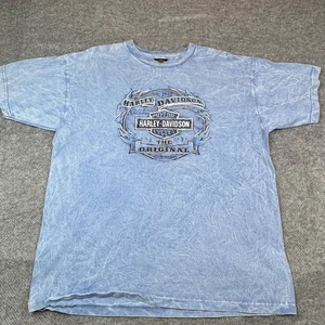 CAMISETA GRANDE HARLEY DAVIDSON GENUINA PARA HOMBRE AZUL Washington Utah - Imagen 1 de 9