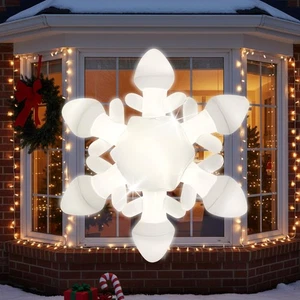5,2 Fuß Weihnachten Aufblasbare Riesige Schneeflocke Outdoor Dekoration, Winter Inflata... - Bild 1 von 6