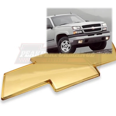 For Silverado 1999-02 Suburban Tahoe 2000-2006 Front Grille Emblem Gold Bowtie Foto 1 de 3