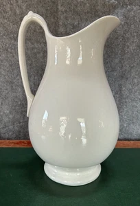Antique D.E. McNicol Semi-Granite Ironstone Pitcher 10.5" East Liverpool OH - Picture 1 of 9