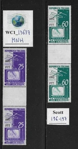 WC1_13637. ITALY: TRIESTE FTT. Gutter pairs 1954 START OF TV. Scott 196-197. MNH - Picture 1 of 1