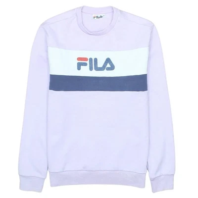 Fila Mens Purple Logo Sweatshirt XS Crew Neck Pullover Retro Sportswear - Image 1 of 4