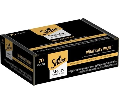 Sheba Treats Cat Meaty Sticks Variety Pack, 70 Count - Image 1 of 4
