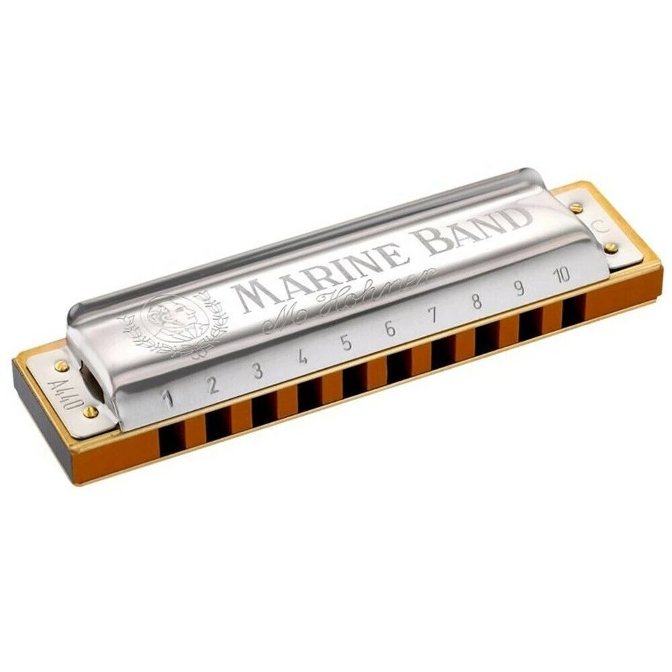 Hohner Marine Band Diatonic Harmonica 10 holes 20 reeds Blues Harp Key A - Image 1 of 1