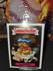 2013 Garbage Pail Kids Chrome Series 1 SICKY VICKY 21b  - Picture 1 of 2