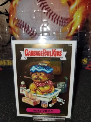 2013 Garbage Pail Kids Chrome Series 1 SICKY VICKY 21b  - Image 1 of 2